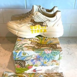 New Gucci Rhyton Tiger Sneaker Shoes Size UK 42 / US size 11 women